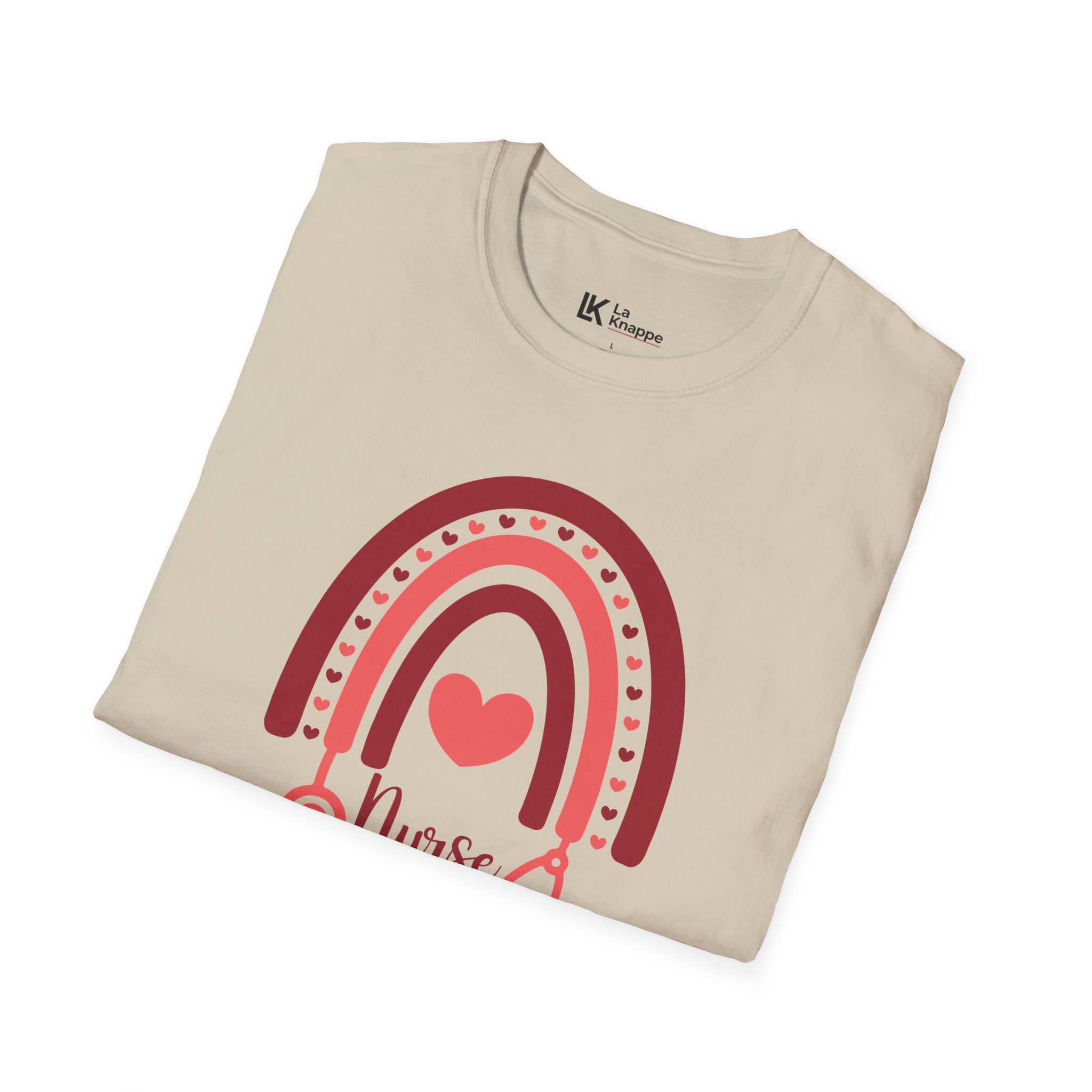 School Nurse Rainbow Heart Tshirt