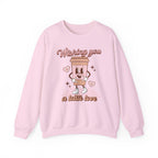 Sweatshirt - "Wishing You a Little Love" Cute Coffee Cup Crewneck