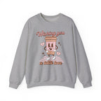 Sweatshirt - "Wishing You a Little Love" Cute Coffee Cup Crewneck
