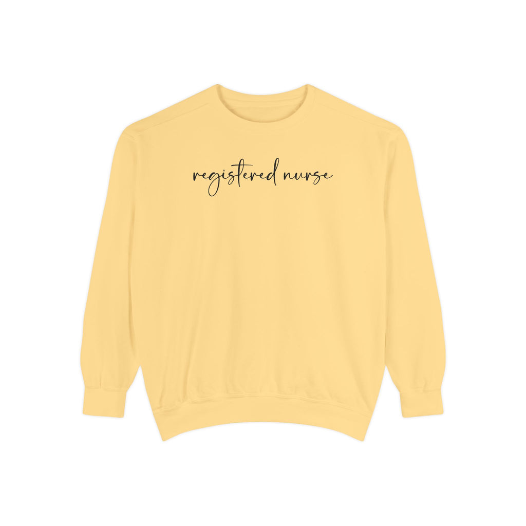 Registered Nurse Embroidered Script Sweatshirt