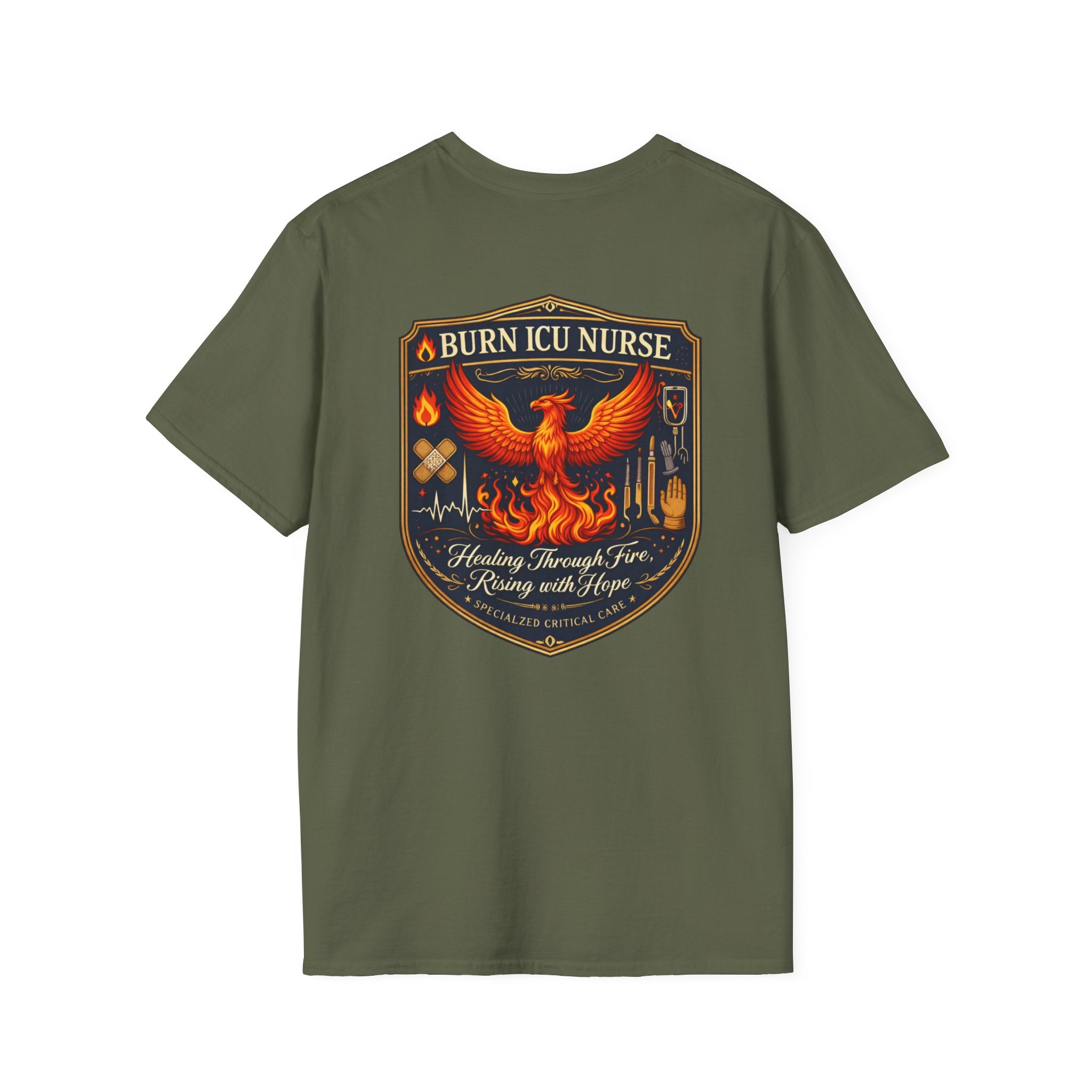 Burn ICU Nurse Tee Phoenix Graphic ICU Tee