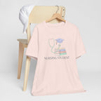 Nursing Student T-Shirt — Stethoscope, Books & Cap Graduation Tee