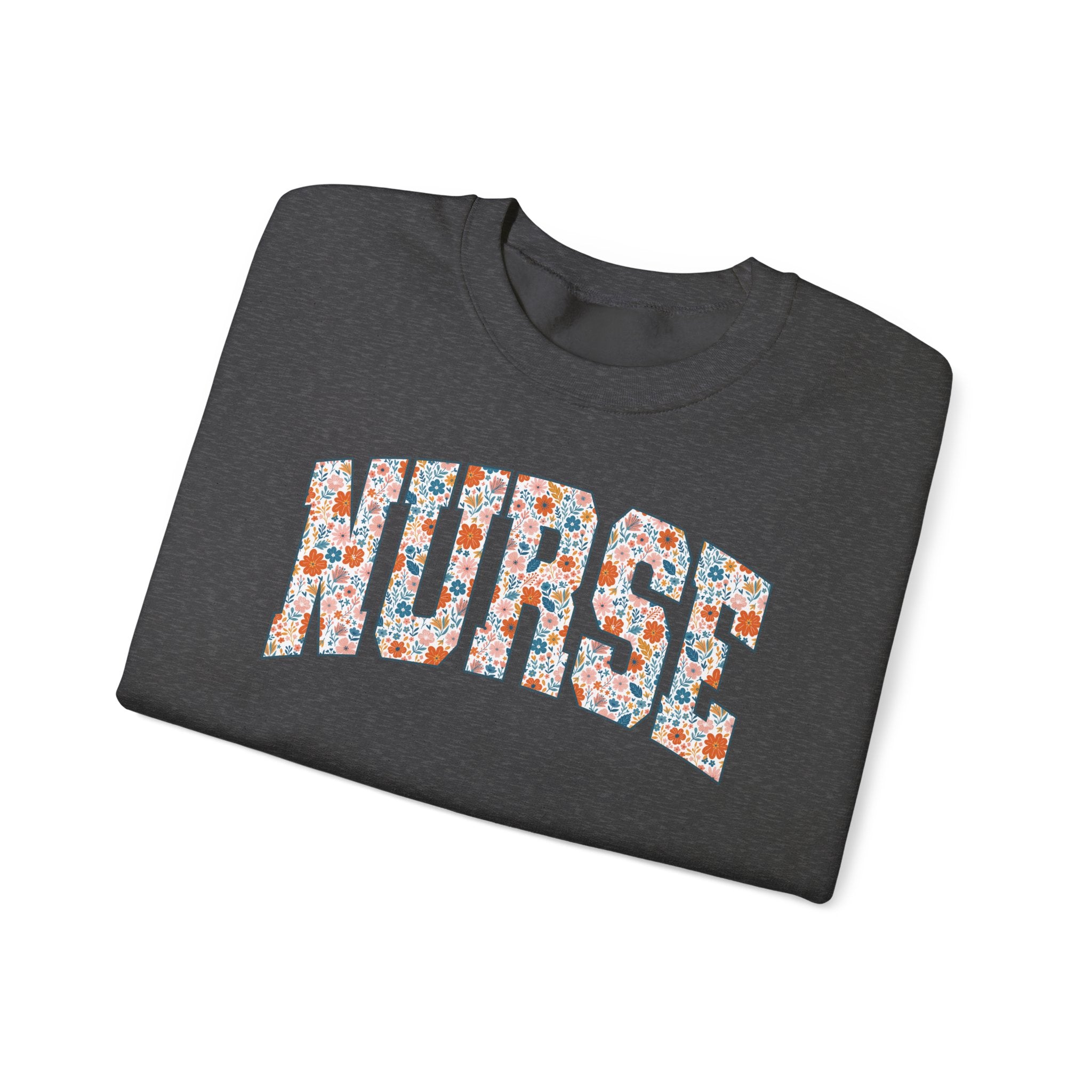 Nurse Floral Crewneck Sweatshirt
