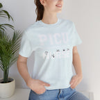 PICU Nurse T‑Shirt — Cute ICU Neonatal Nurse Tee (Baby Paw Icons)