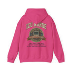 ICU Nurse Hoodie —  Nurse Tour Tee Vibe Vintage Distressed Design -JCU Crew Critical Care Nursing Hooded Sweatshirt