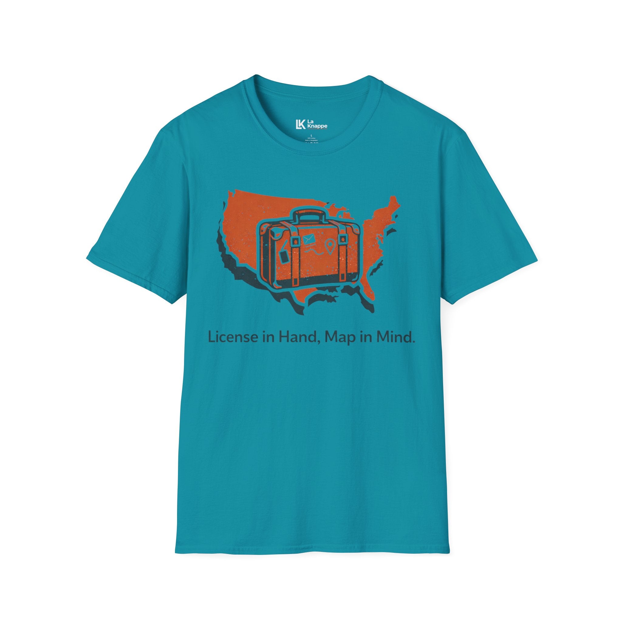Travel T-Shirt – "License in Hand, Map in Mind" Graphic Tee