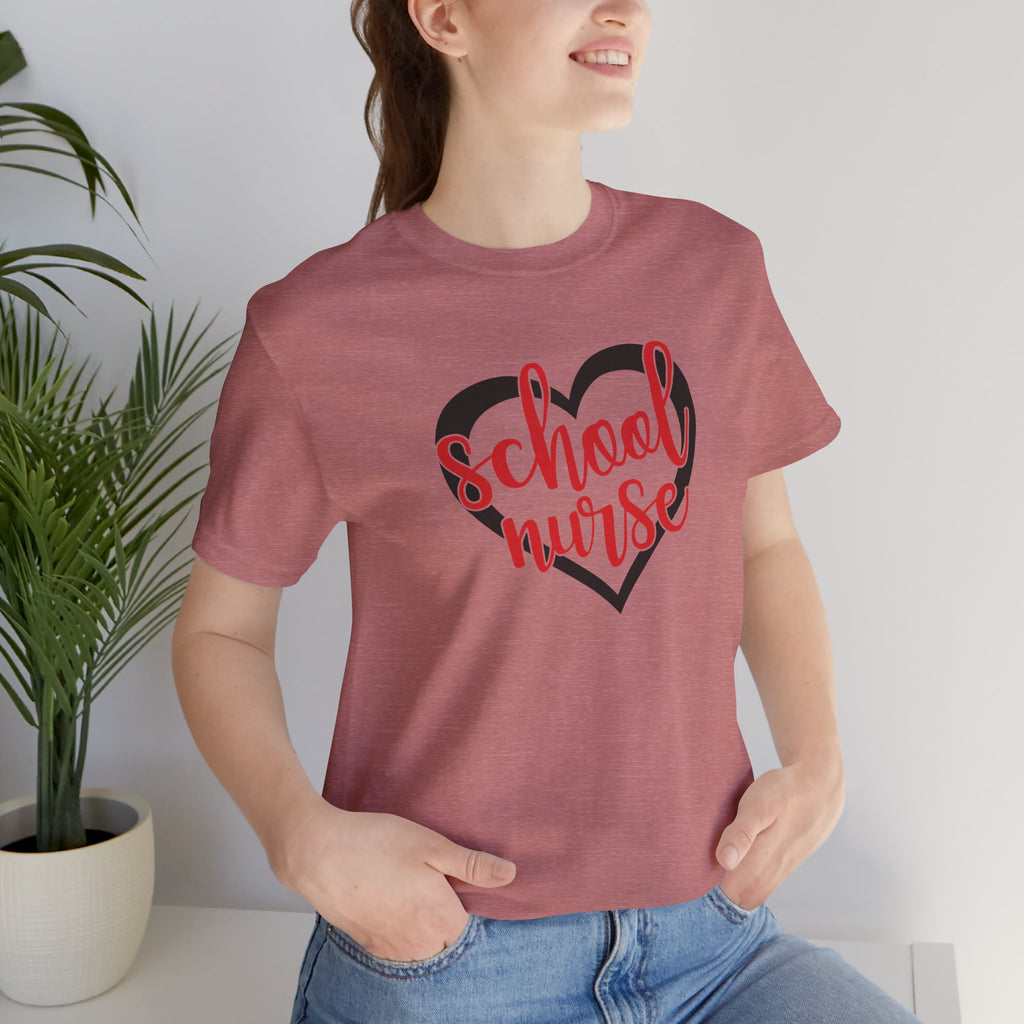 School Nurse Heart T-Shirt — Cute Teacher/Healthcare Appreciation Tee
