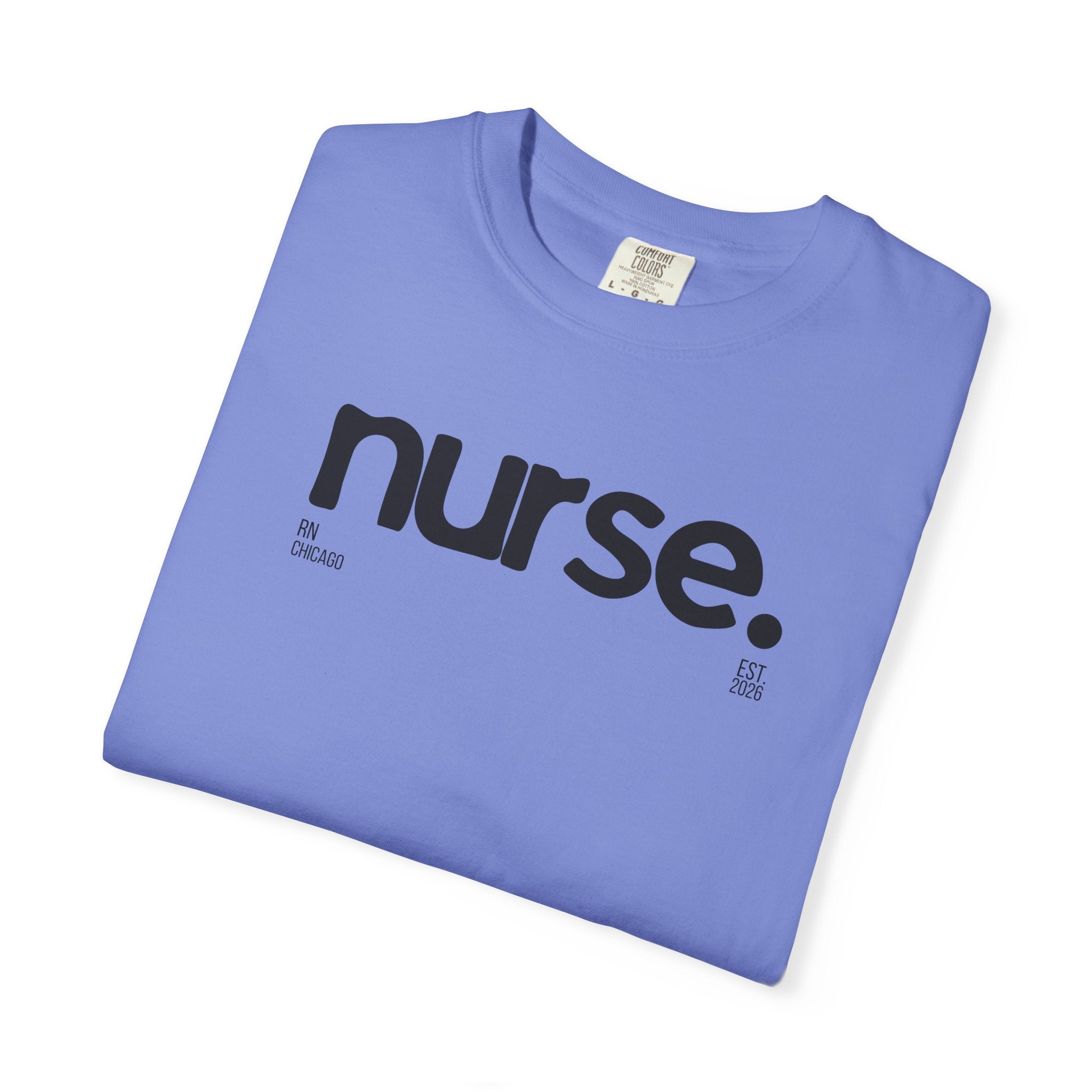 Nurse Chicago Graphic Tee — 'nurse.' Minimalist Medical T‑Shirt