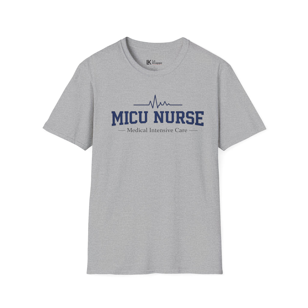 MICU Nurse T-Shirt — Medical Intensive Care Tee with Heartbeat Graphic