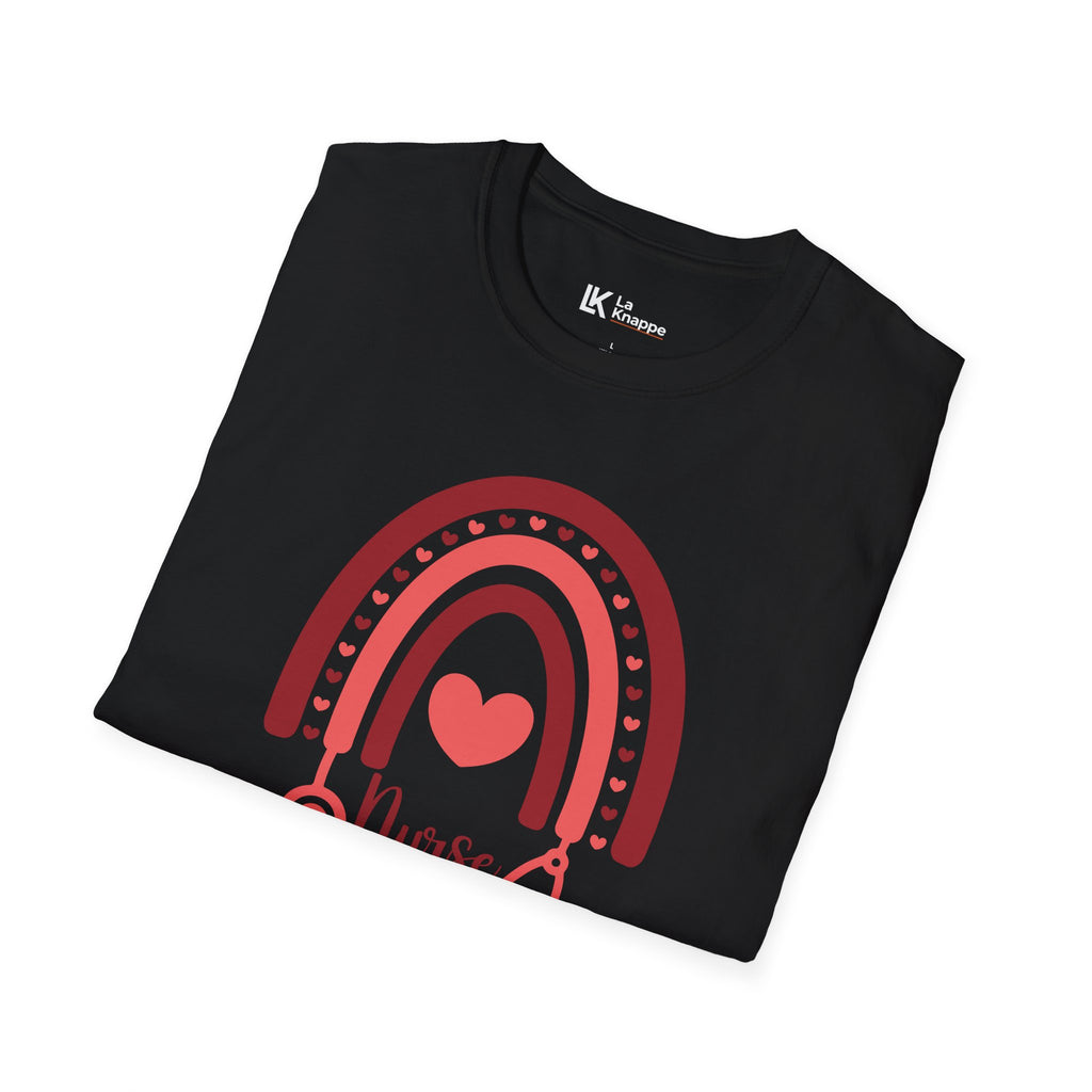 School Nurse Rainbow Heart Tshirt