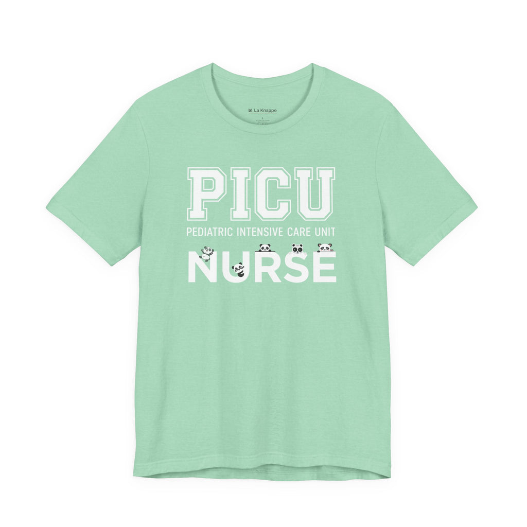 PICU Nurse T‑Shirt — Cute ICU Neonatal Nurse Tee (Baby Paw Icons)