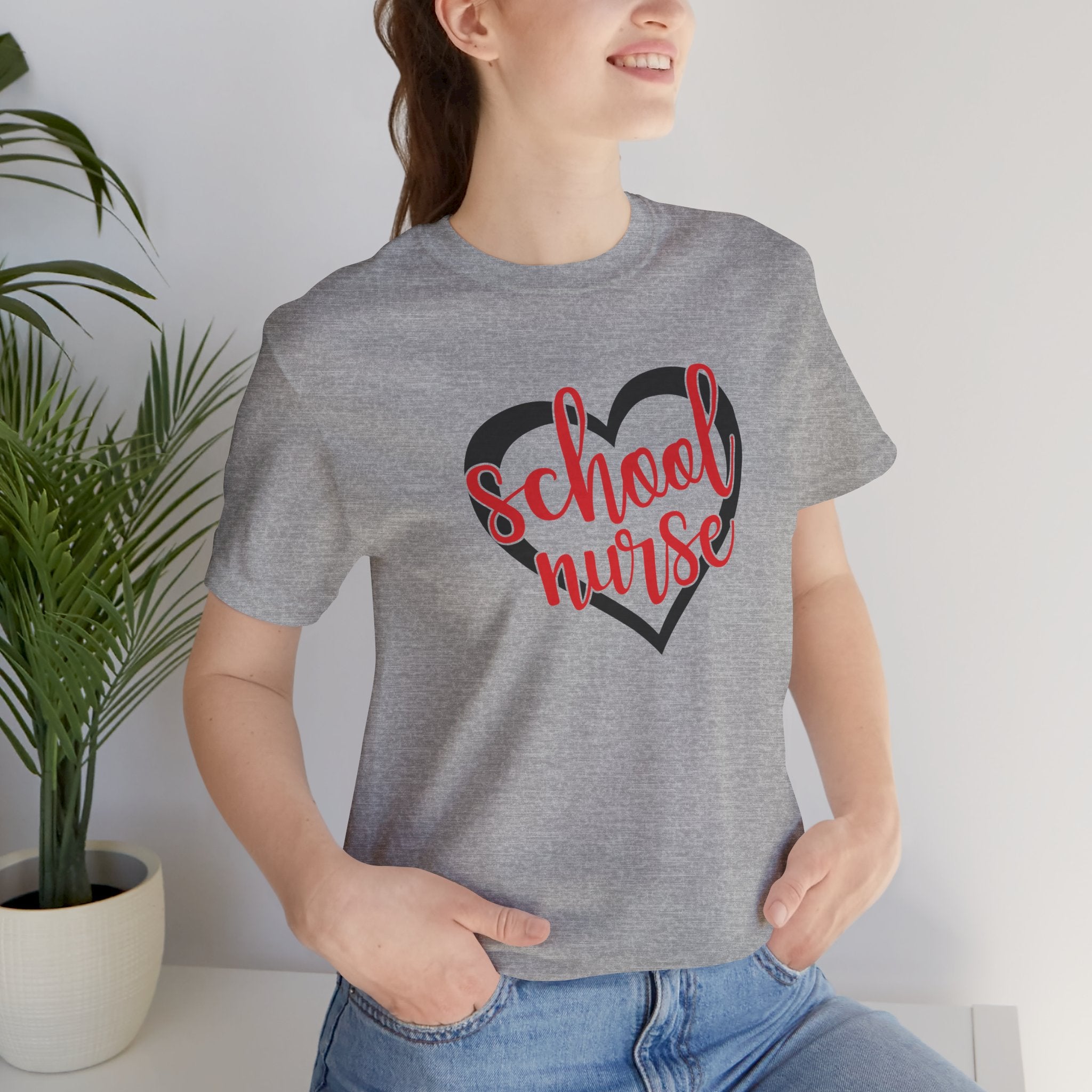 School Nurse Heart T-Shirt — Cute Teacher/Healthcare Appreciation Tee
