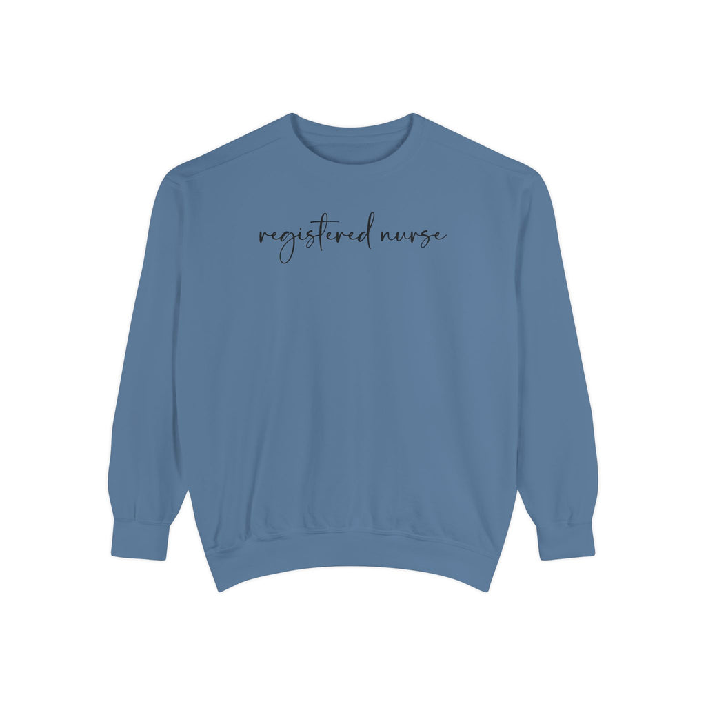 Registered Nurse Embroidered Script Sweatshirt