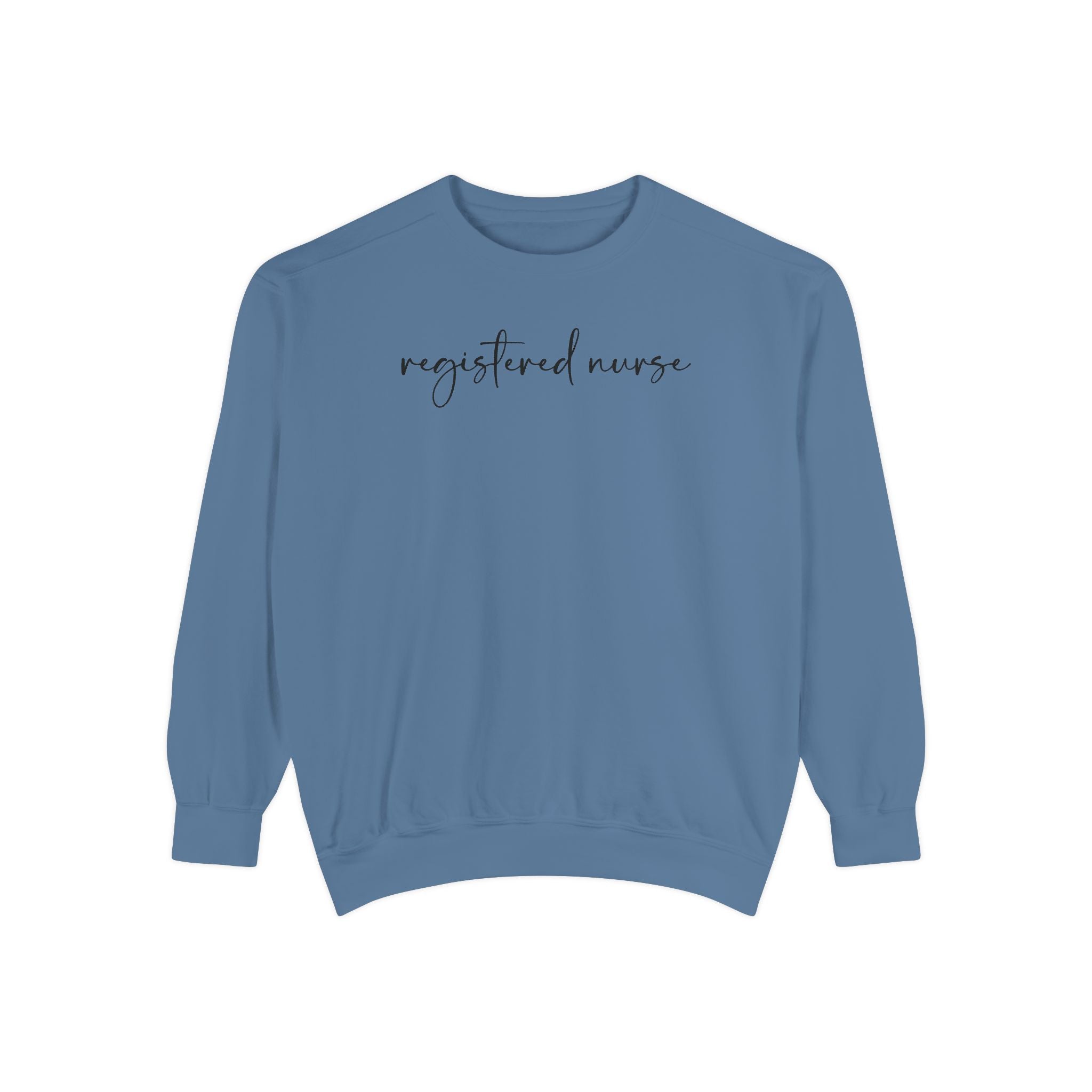 Registered Nurse Embroidered Script Sweatshirt