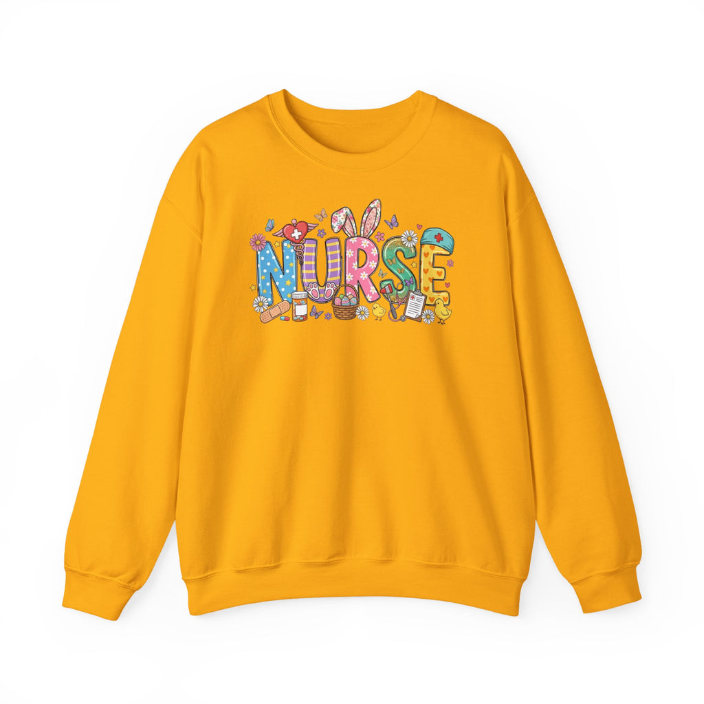 Nurse Easter Sweatshirt — Bunny Ears & Easter Egg Hunt Design