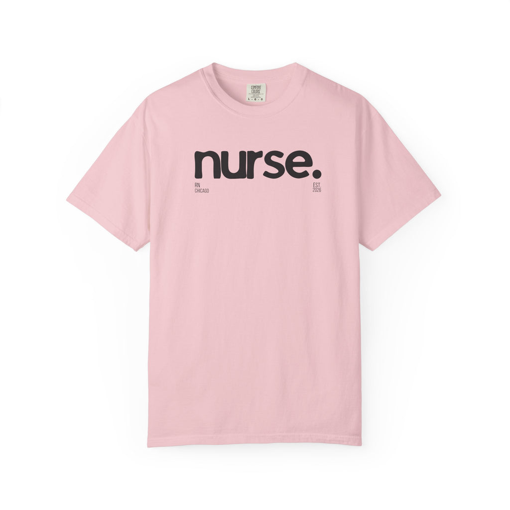 Nurse Chicago Graphic Tee — 'nurse.' Minimalist Medical T‑Shirt