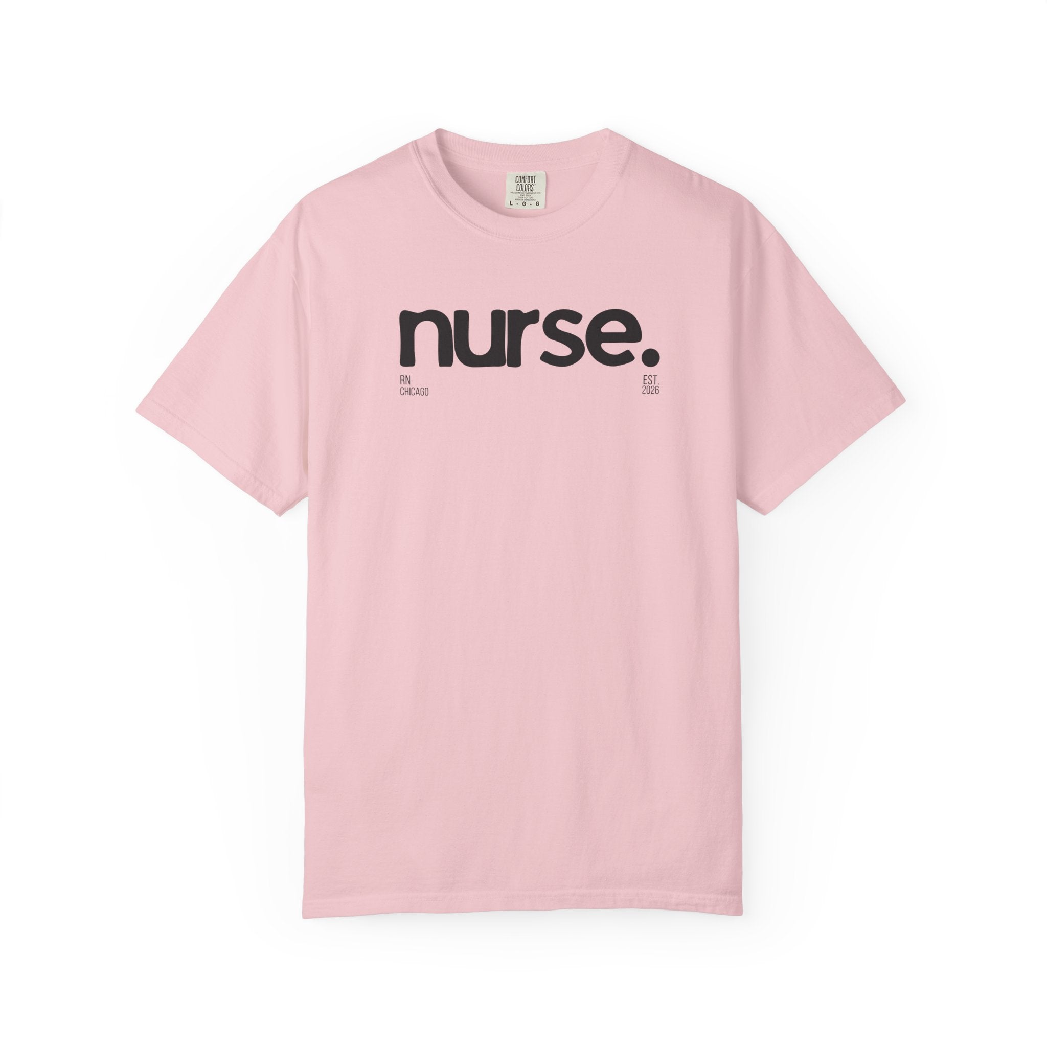 Nurse Chicago Graphic Tee — 'nurse.' Minimalist Medical T‑Shirt