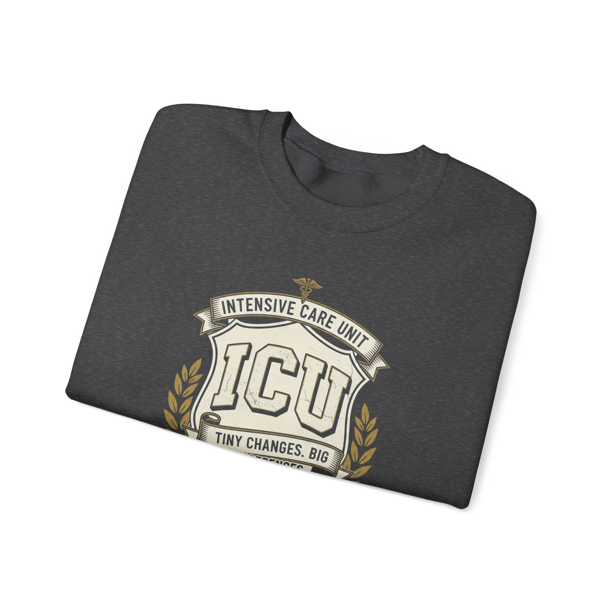 ICU Crest Sweatshirt — Intensive Care Unit Nurse & Doctor Gift