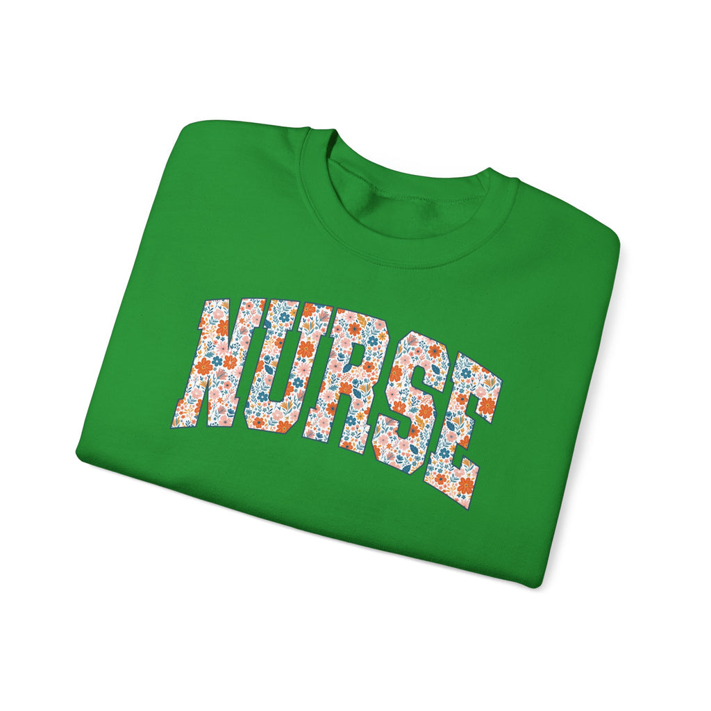 Nurse Floral Crewneck Sweatshirt