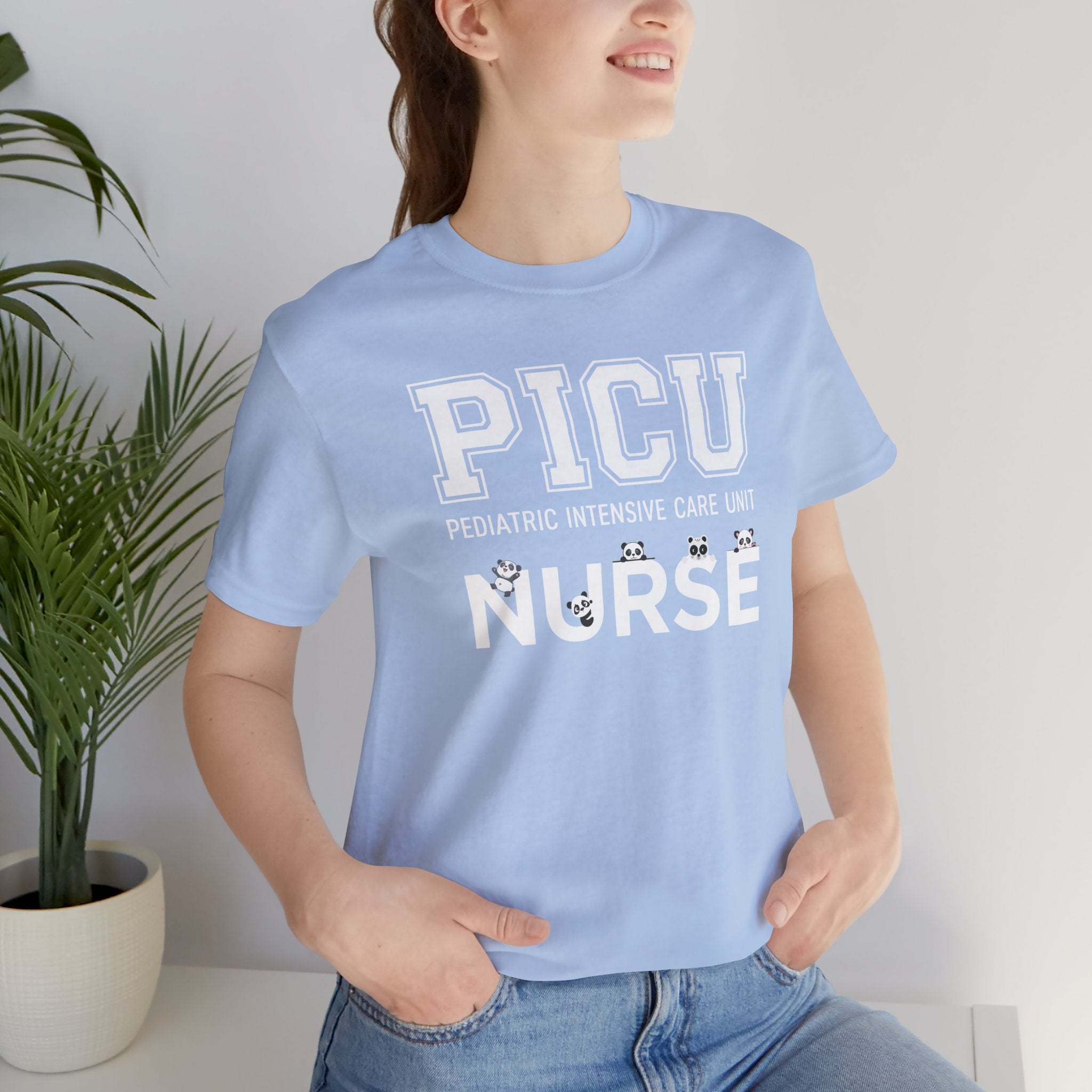PICU Nurse T‑Shirt — Cute ICU Neonatal Nurse Tee (Baby Paw Icons)