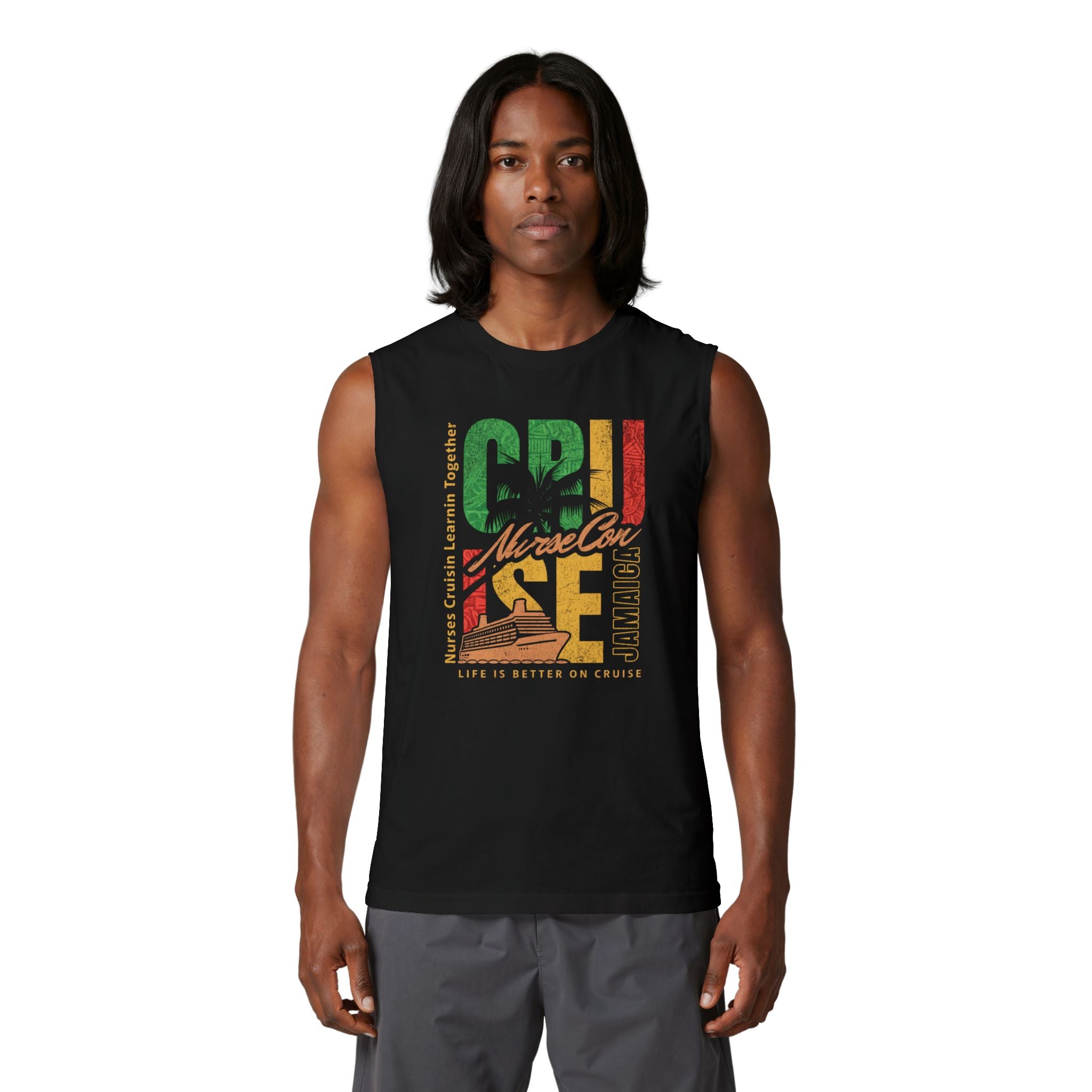 NurseCon Cruise Jamaica Muscle Tank — Life Is Better on Cruise Vintage Palm Tee Nurse Cruise Trip