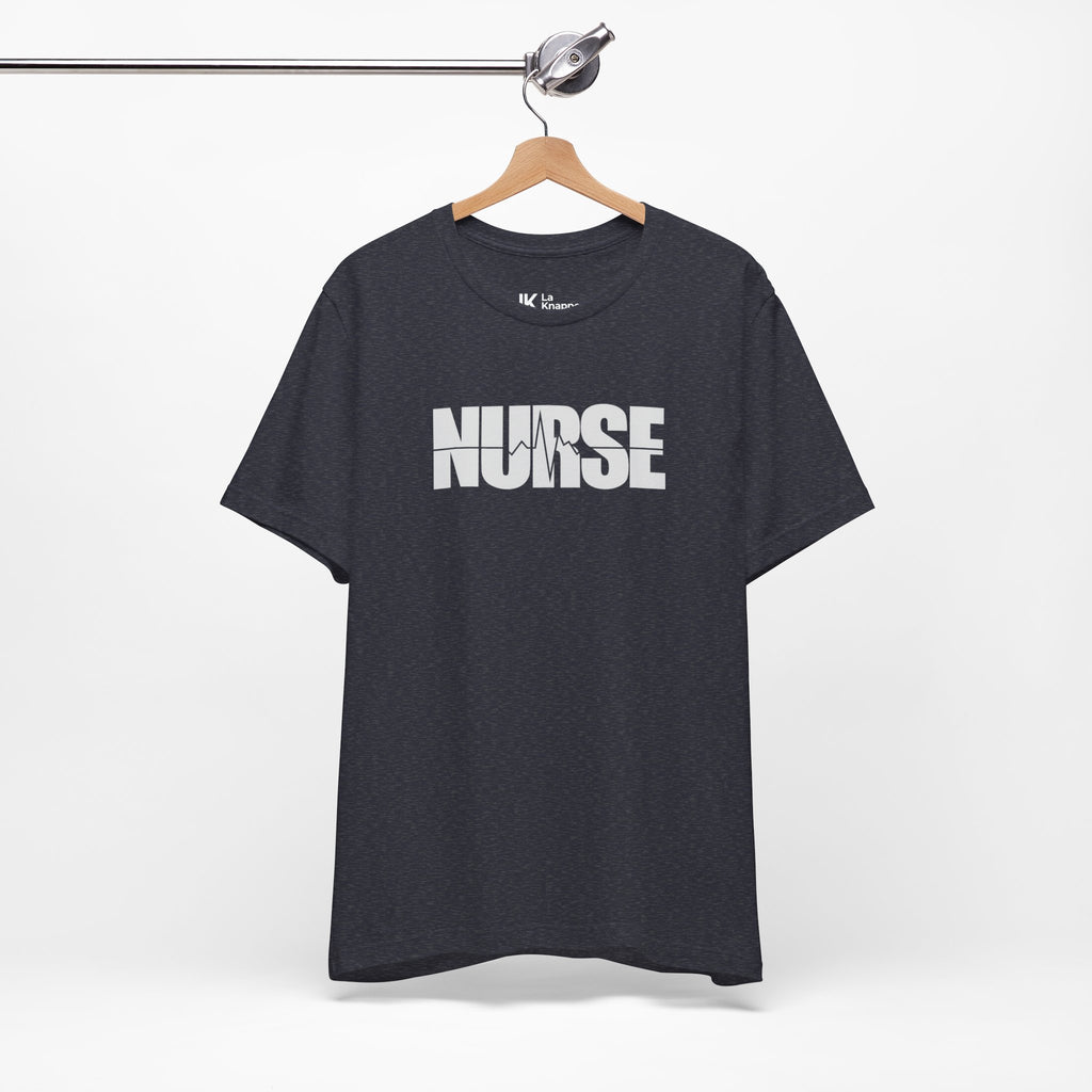 Nurse Graphic Tee — Bold 'NURSE' White Logo Shirt for Healthcare Heroes Nurse Gift Student Nurse