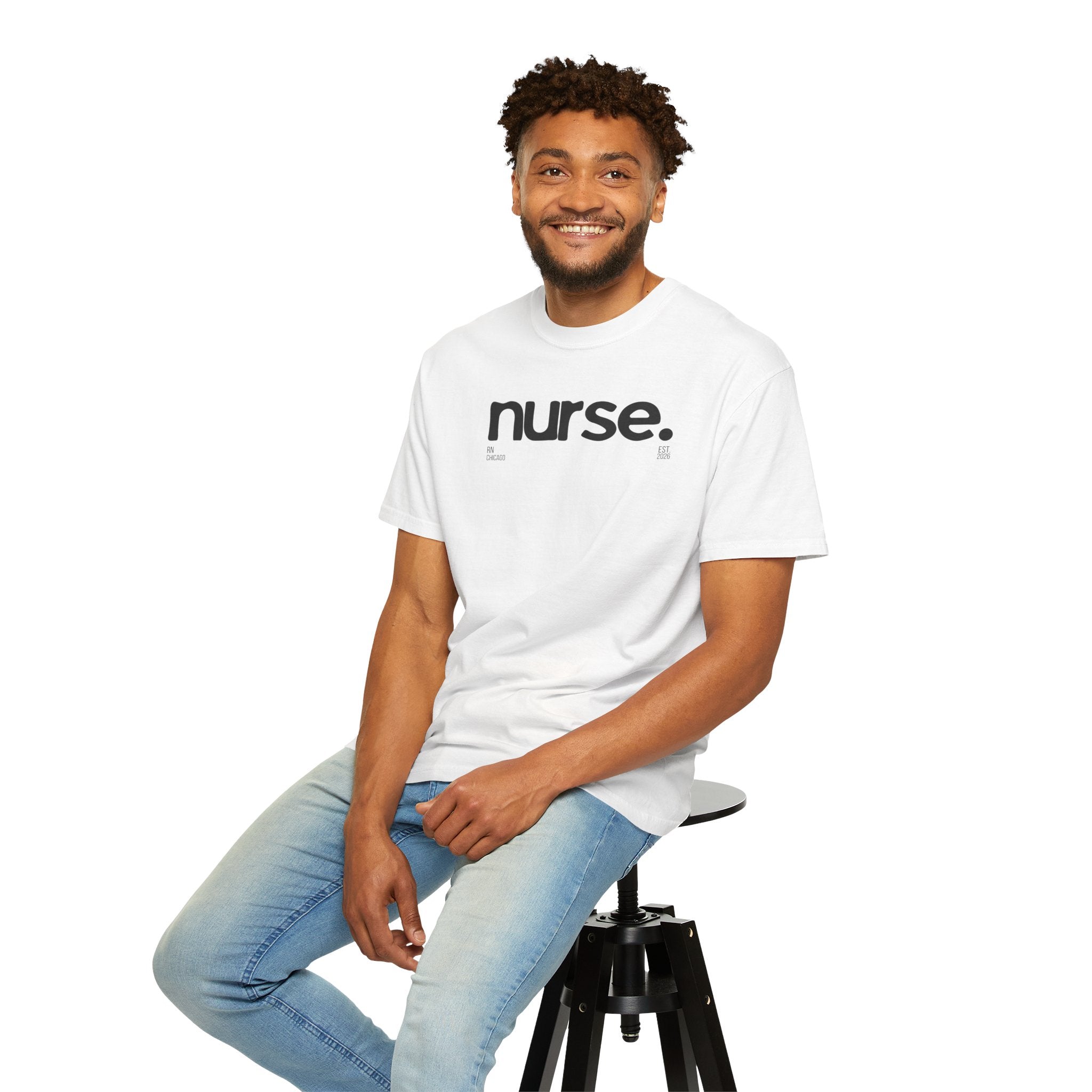 Nurse Chicago Graphic Tee — 'nurse.' Minimalist Medical T‑Shirt