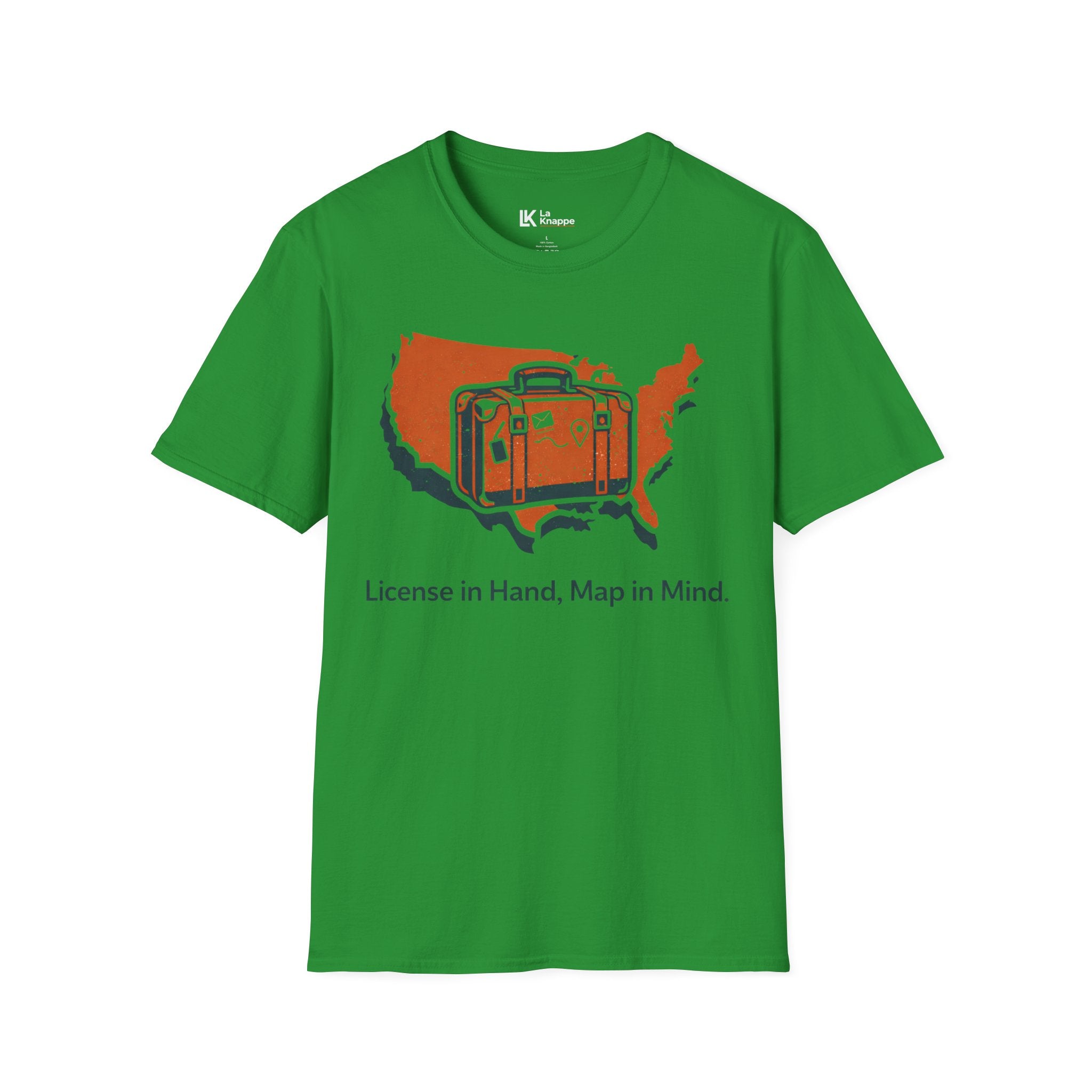 Travel T-Shirt – "License in Hand, Map in Mind" Graphic Tee