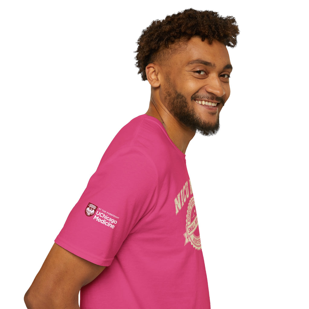 NICU Nurse T-Shirt — Neonatal Intensive Care Nurse Tee Badge "Small But Mighty" Graphic T-Shirts