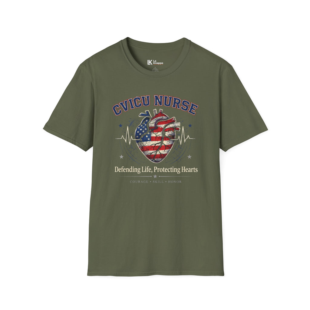 Patriotic Shirt CVICU Nurse Graphic Tee