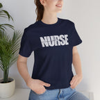 Nurse Graphic Tee — Bold 'NURSE' White Logo Shirt for Healthcare Heroes Nurse Gift Student Nurse