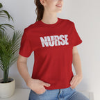 Nurse Graphic Tee — Bold 'NURSE' White Logo Shirt for Healthcare Heroes Nurse Gift Student Nurse