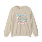 Nurse Life Sweatshirt — "Coffee, Scrubs & Rubber Gloves" Pastel Medical Crewneck