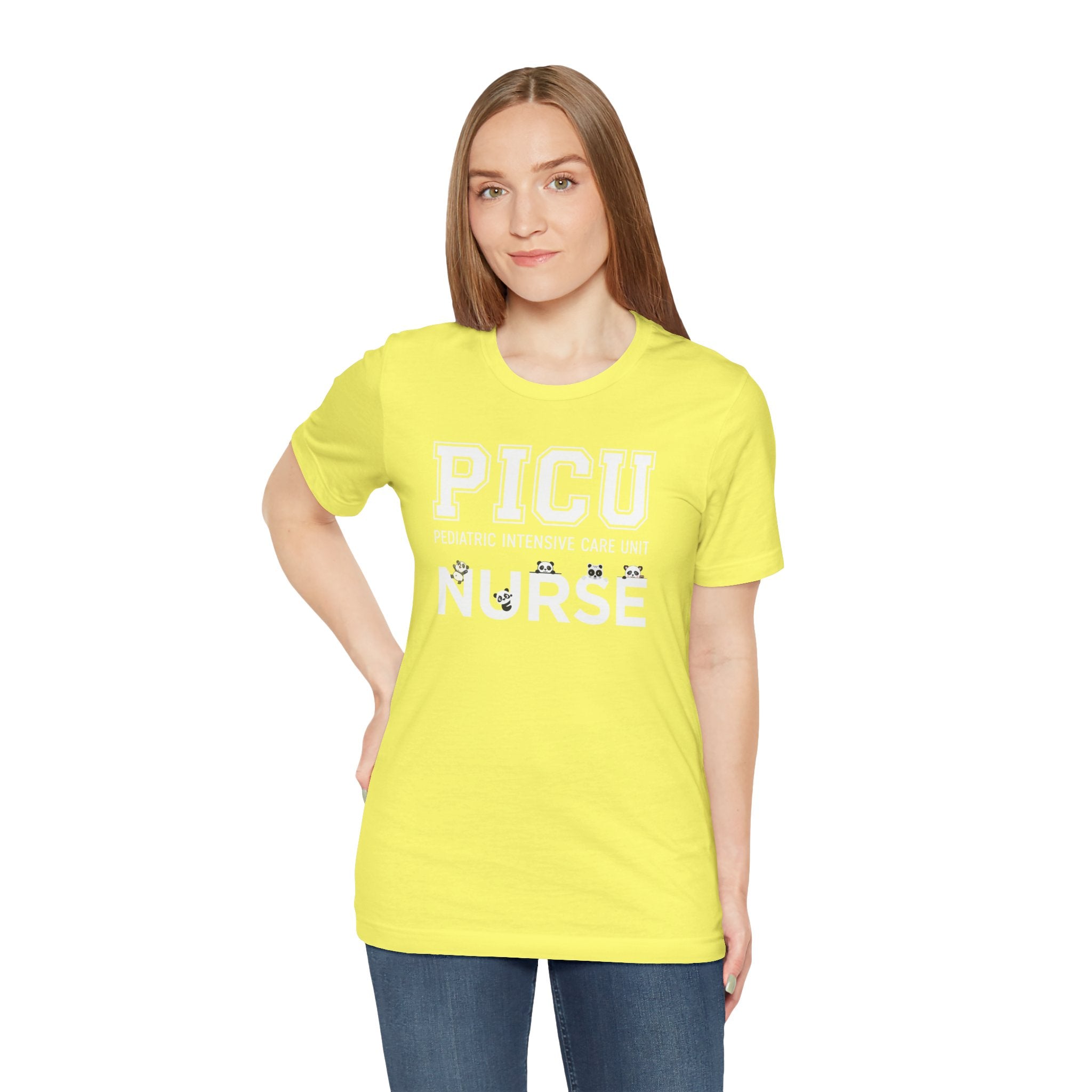 PICU Nurse T‑Shirt — Cute ICU Neonatal Nurse Tee (Baby Paw Icons)