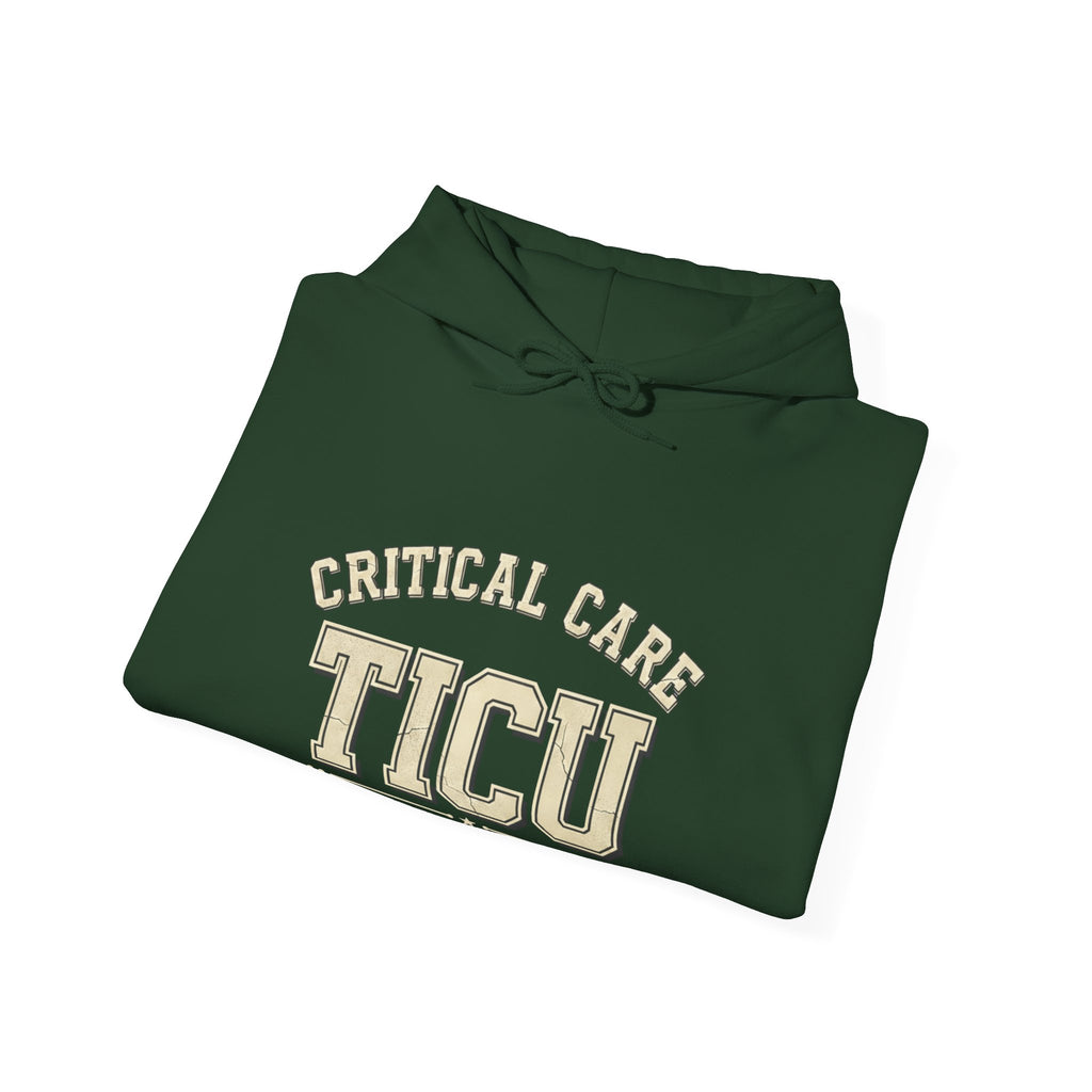 TICU Critical Care Hoodie - Level One Trauma Sweatshirt for Nurses & ICU Staff