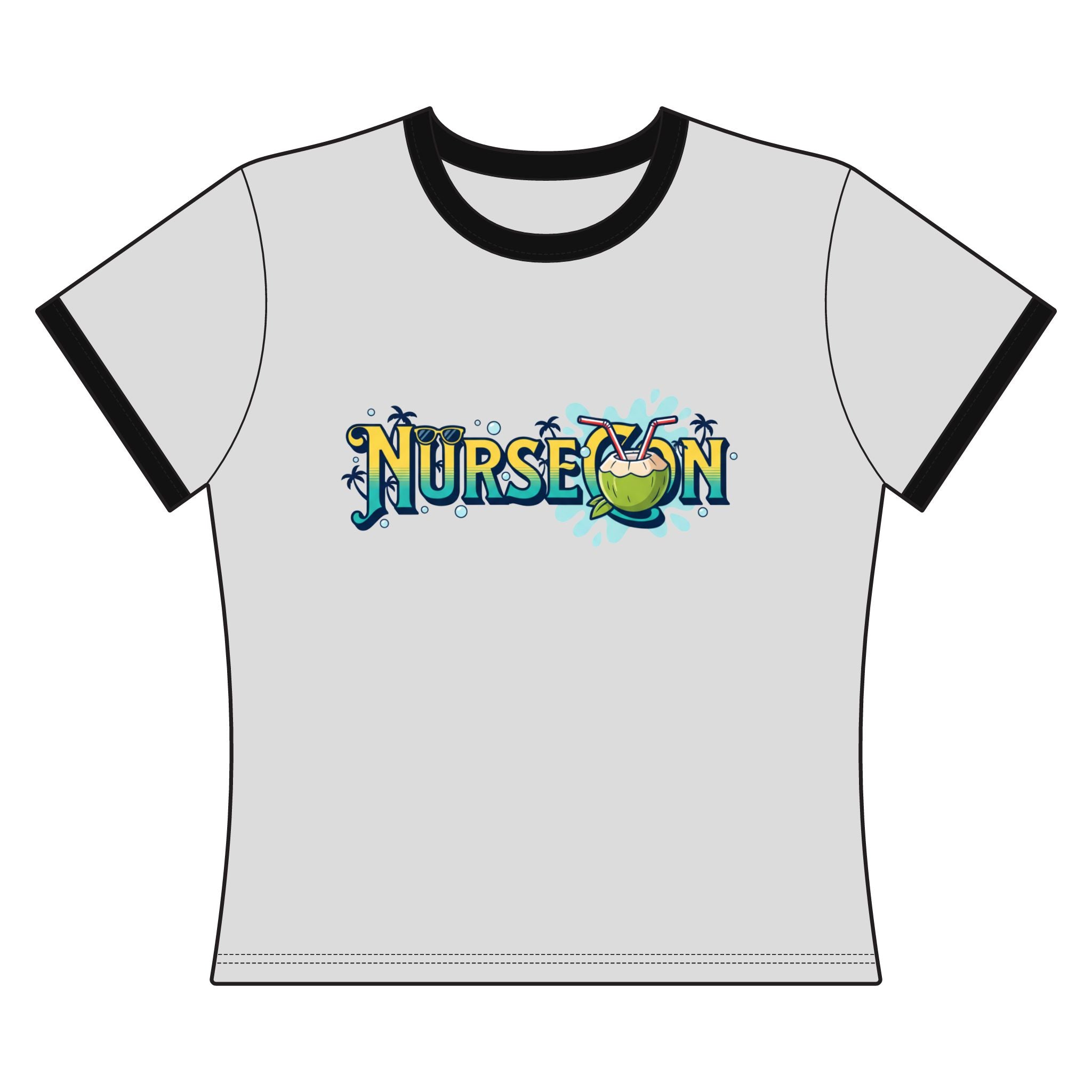 Women's Ringer Tee NurseCon Nurse Cruise T-Shirt - Crop Tee