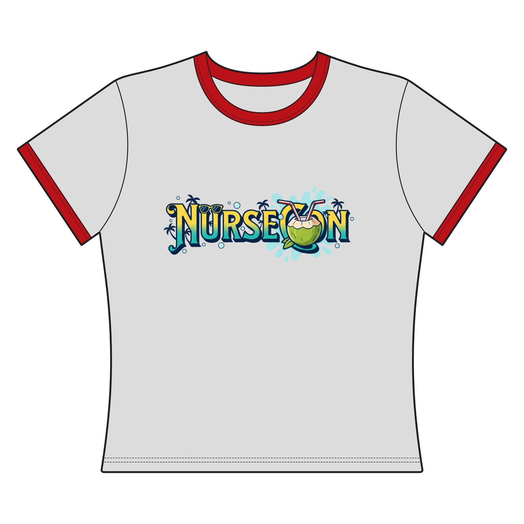 Women's Ringer Tee NurseCon Nurse Cruise T-Shirt - Crop Tee