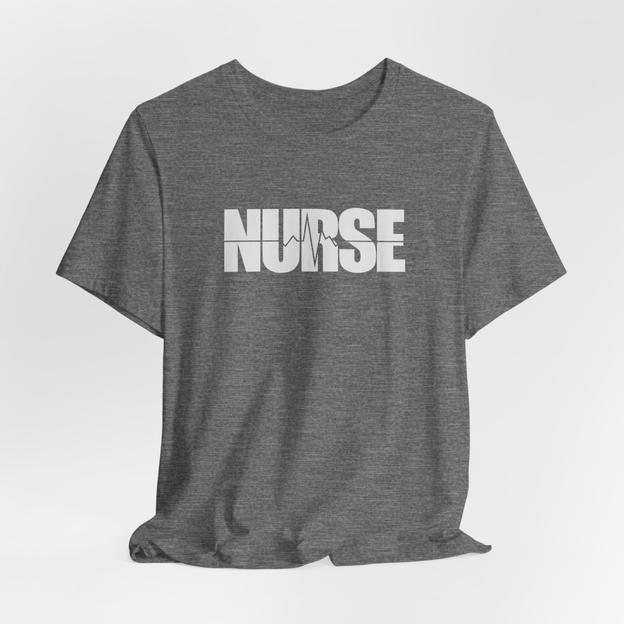 Nurse Graphic Tee — Bold 'NURSE' White Logo Shirt for Healthcare Heroes Nurse Gift Student Nurse