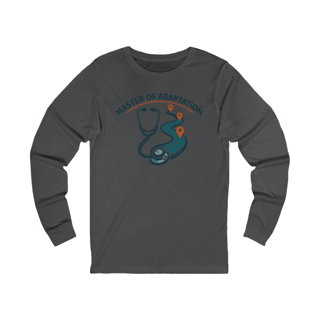 Adventure Map Long Sleeve Tee — 'Master of Adventure' Graphic Travel Nurse Long Sleeve Shirt