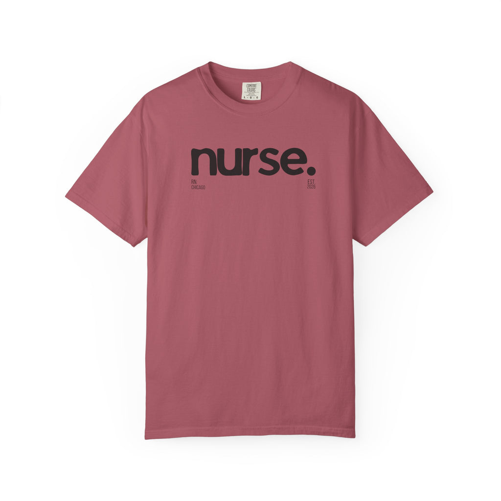 Nurse Chicago Graphic Tee — 'nurse.' Minimalist Medical T‑Shirt