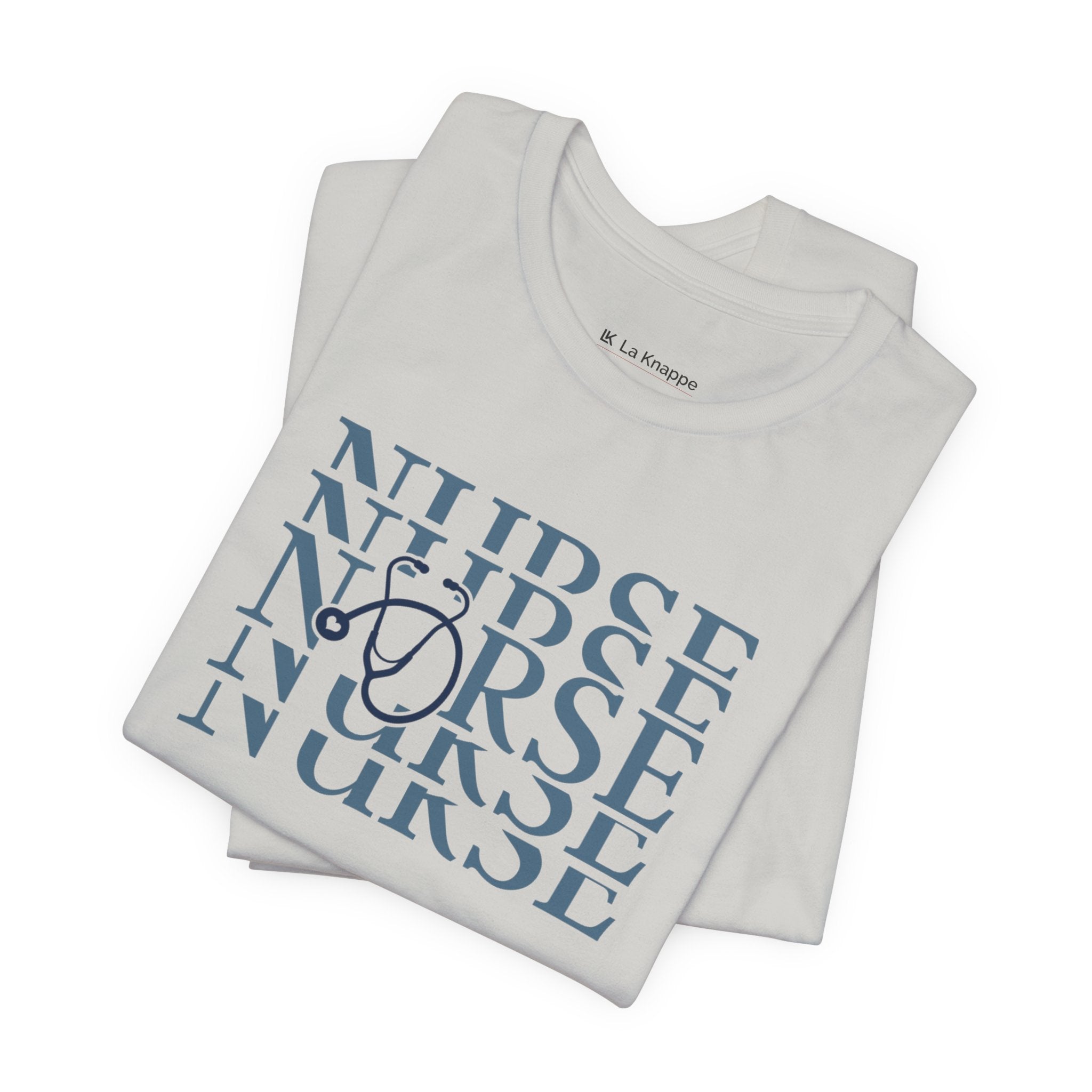 Nurse Stethoscope Graphic Tee — Repeating 'NURSE' Design Student Nurse Cool Nurse Gift For Nurse