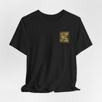 Prepared. Precise. Unshaken. Tee — Motivational Gold Text Tee