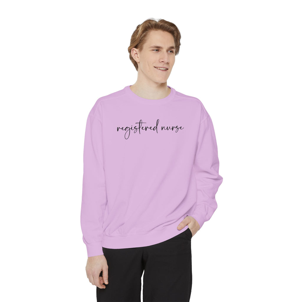 Registered Nurse Embroidered Script Sweatshirt