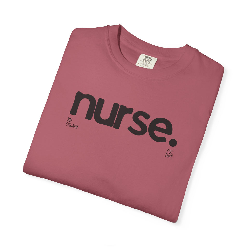 Nurse Chicago Graphic Tee — 'nurse.' Minimalist Medical T‑Shirt