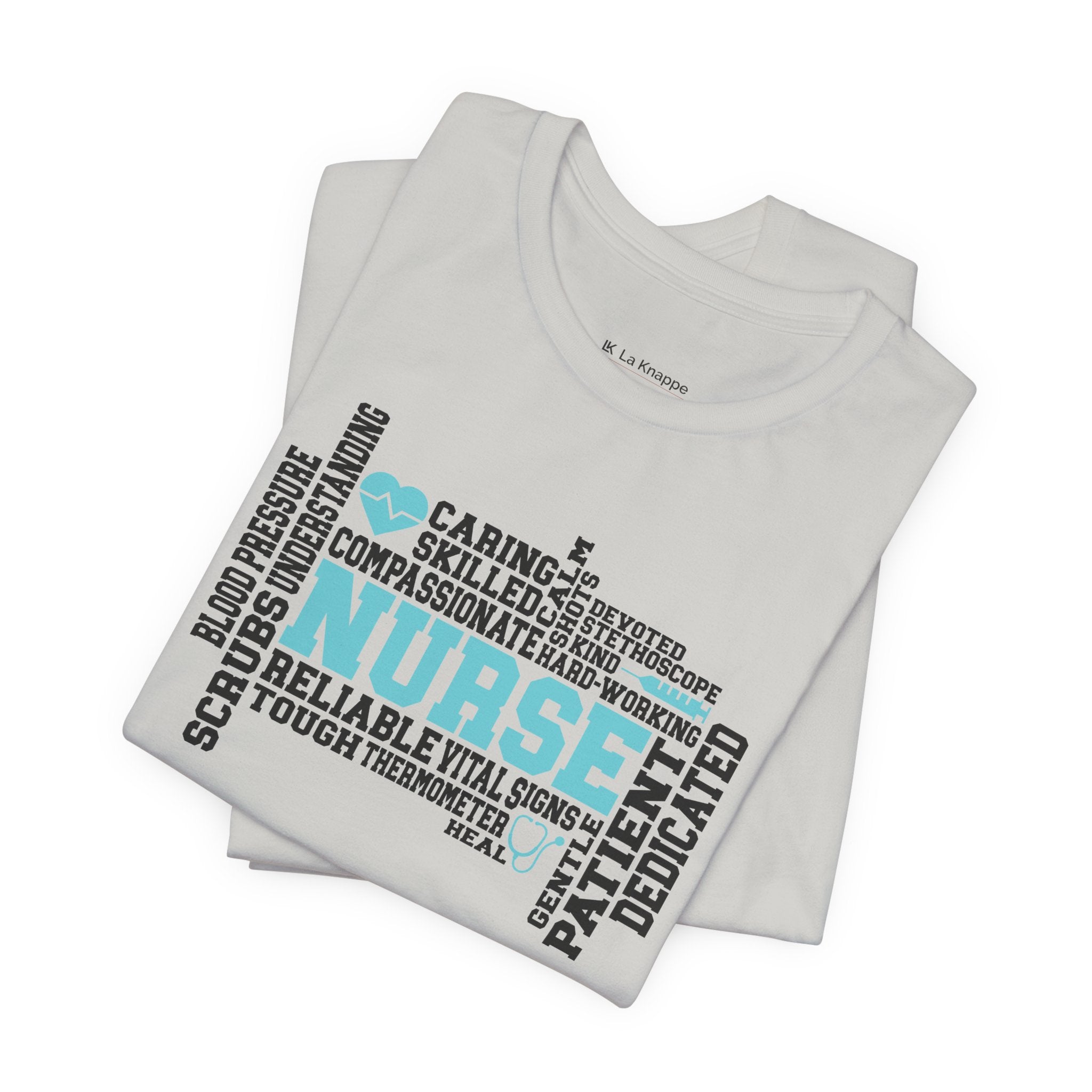 Nurse Word Cloud Tee — Caring, Skilled & Compassionate Nursing Shirt Student Nurse Nurse Gift