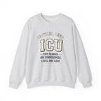 ICU Critical Care Crewneck Sweatshirt — "Tiny Changes, Big Consequences" Nurse/Doctor Gift