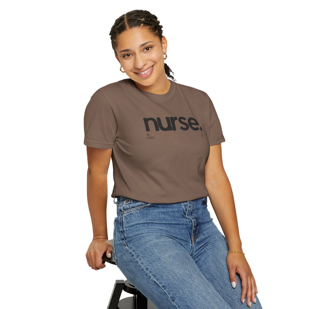 Nurse Chicago Graphic Tee — 'nurse.' Minimalist Medical T‑Shirt