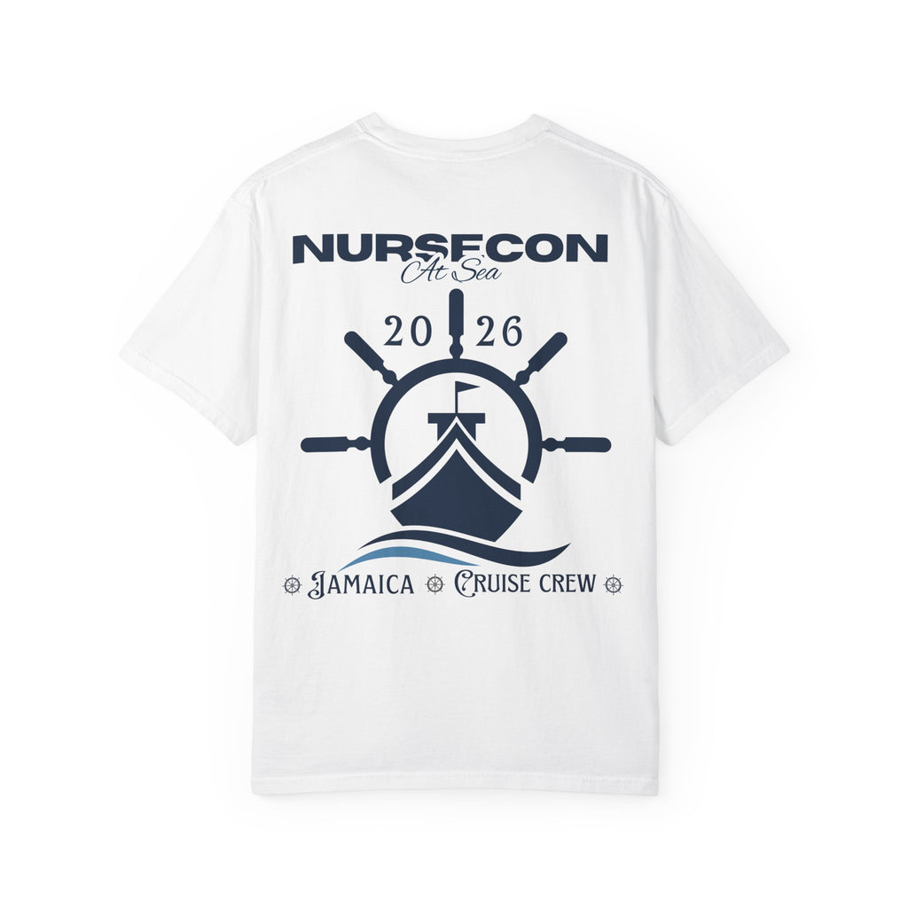 Customize NurseCon At Sea 2026 Cruise Crew T-Shirt — Personalized Name Nurse Nautical Tee
