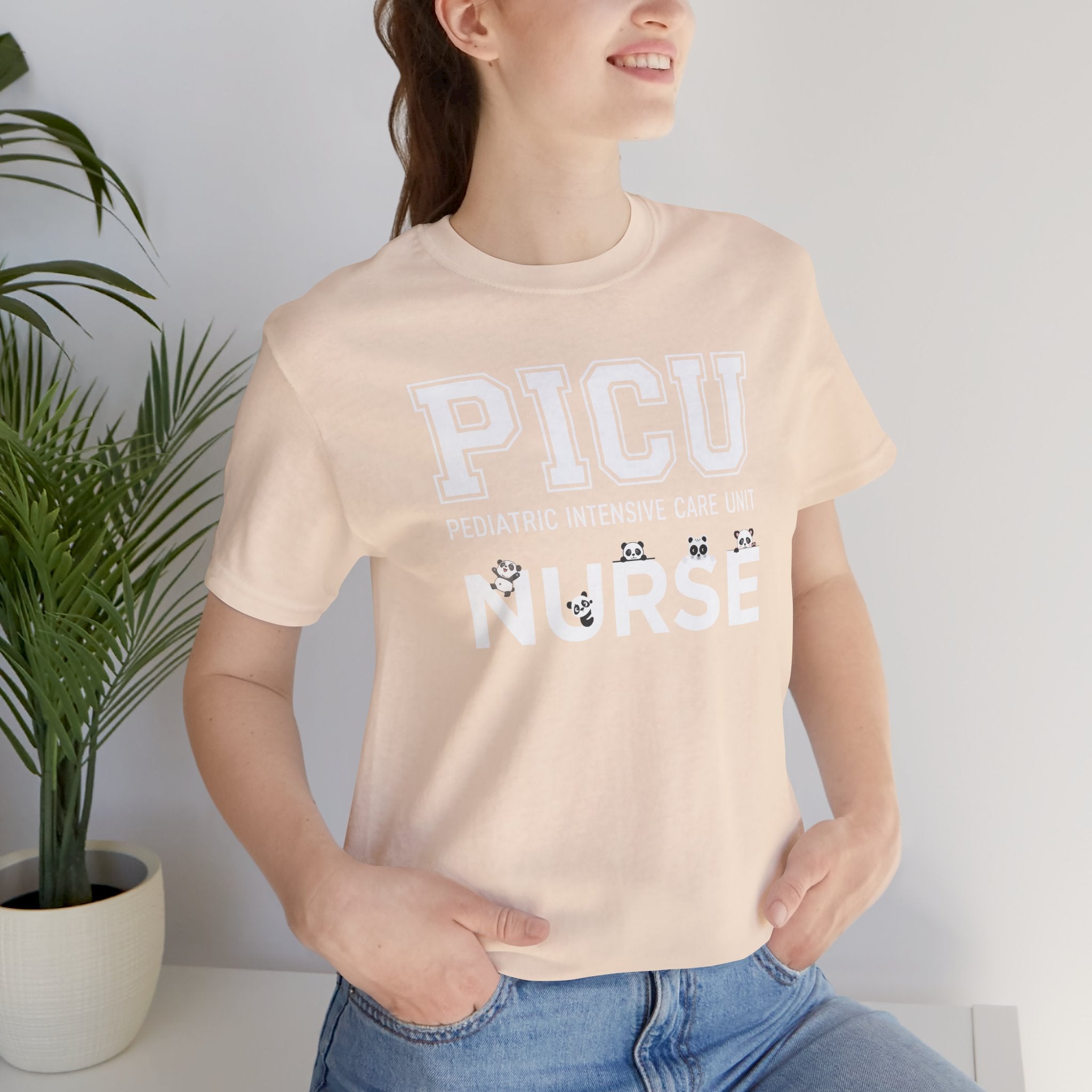 PICU Nurse T‑Shirt — Cute ICU Neonatal Nurse Tee (Baby Paw Icons)