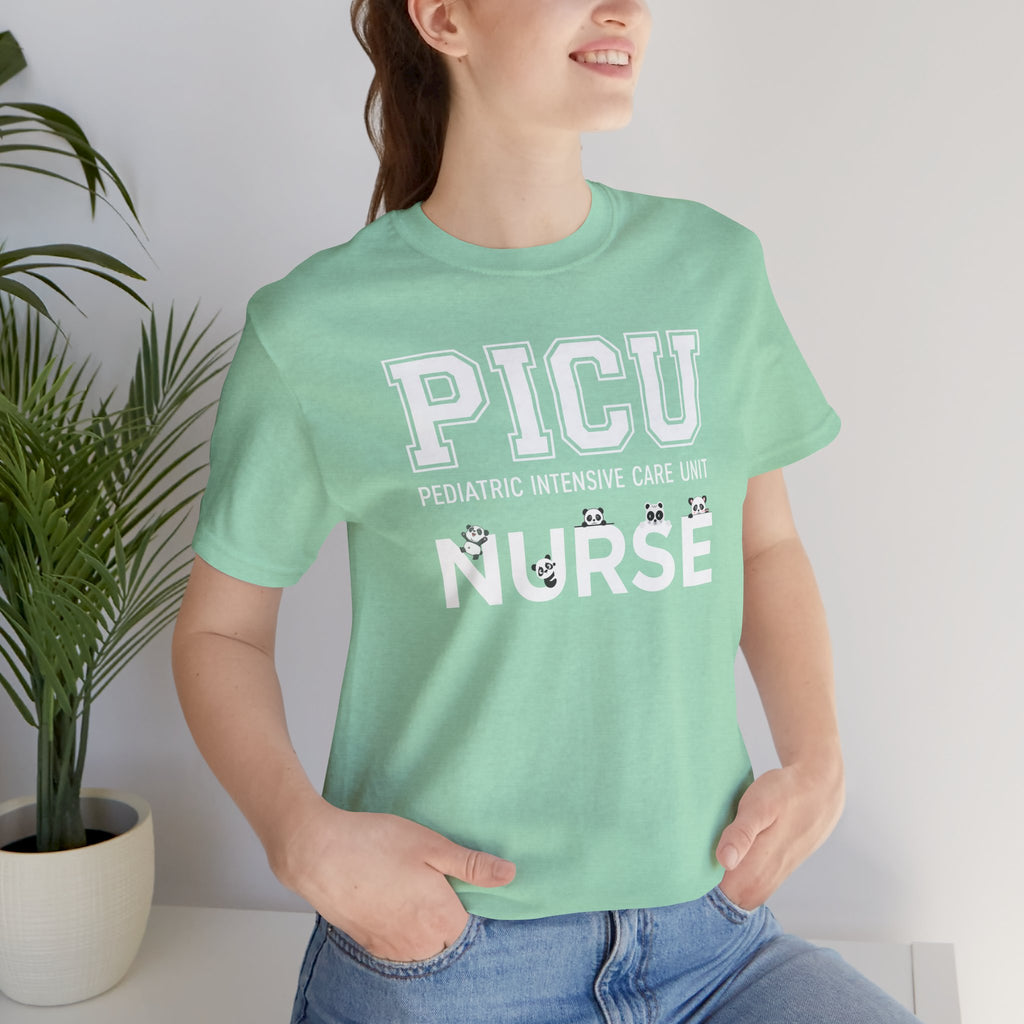 PICU Nurse T‑Shirt — Cute ICU Neonatal Nurse Tee (Baby Paw Icons)